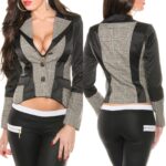 Blazer femme tendance ÉLÉNA couleur noir