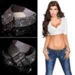 Ceinture femme tendance EVY couleur argent