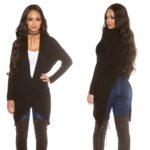 Pull femme asymétrique NOÉMIE couleur noir