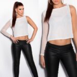 Top femme tendance Lizzie couleur blanc