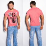 T-shirt Homme fashion JONAS couleur corail