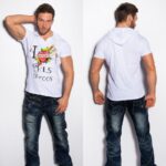 T-shirt Homme imprimé fashion ALEX couleur blanc