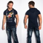 T-shirt Homme imprimé fashion ALEX couleur bleu marine