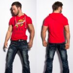 T-shirt Homme imprimé fashion ALEX couleur rouge