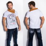 T-shirt Homme col fashion ELIE couleur blanc