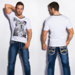 T-shirt Homme col V fashion ELIE couleur blanc