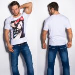 T-shirt Homme imprimé fashion CAMILE couleur blanc