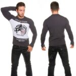 Tee shirt Homme manche longue RYAN couleur gris foncé
