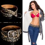 Ceinture femme fashion ROXANNE couleur beige