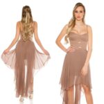 Robe femme sexy LISIE couleur cappuccino