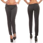 Pantalon skinny femme MARIE couleur gris