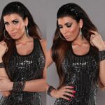 Bracelet tendance avec strass ISIS couleur noir/gris