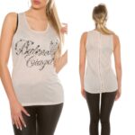 Débardeur fashion sexy CLOE couleur beige