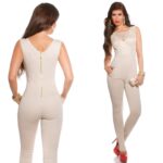 Combinaison avec de la dentelle FLORA couleur beige