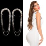 Boucles d'oreilles cercles pendantes CARRIE couleur Argent