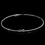 Collier infini ras de cou avec strass sexy LINE couleur Noir