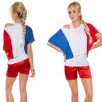 Top femme ARWEN Drapeau SPECIAL EURO !!! bleu blanc rouge