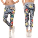 Pantalon femme imprimé DANA couleur gris