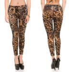 Leggings femme fashion LYSE couleur léo/beige