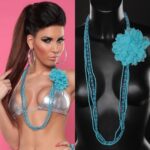 Collier femme tendance MAILY couleur turquoise