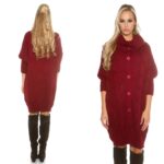 Grand gilet femme tendance BETTY couleur bordeaux