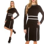 Robe Pull col rond femme fashion NINO couleur noir