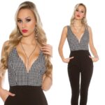 Collier chainette sexy pendant MARY couleur Noir