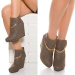 Bottines femme tendance EDEN couleur Cappuccino