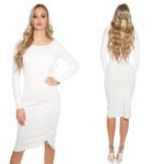 Robe longue avec strass LIVIA coueur blanc