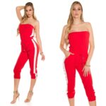 Combinaison bandeau femme fashion ENOLA couleur rouge