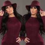 Chapeau fashion à la mode couleur bordeaux