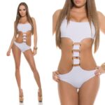 Monokini échancré sexy et fashion MINA couleur blanc