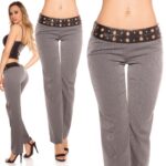 Pantalon de ville sexy et fashion couleur anthracite