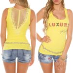 Débardeur femme LUXURY couleur jaune