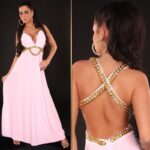 Robe longue sexy MANON couleur rose