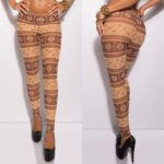 Legging aztèque femme tendance LUCY couleur Corail