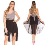 Robe fashion de cocktail MELINDA couleur cappuccino