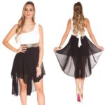 Robe fashion de cocktail MELINDA couleur blanc