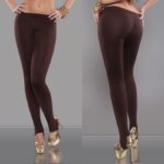 Leggings femme tendance ELISSA couleur marron