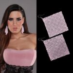 Boucles d'oreilles à la mode ALISSA couleur rose