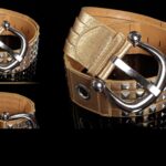 Ceinture femme fashion tressée couleur or