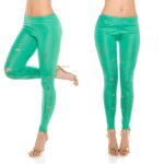 Leggins tendance avec des trous très sexy pour femme fashion- vert