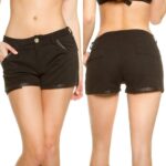 Shorts femme sexy et tendance DIANA couleur noir