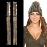 Boucles d'oreilles pendantes MELIE couleur Or