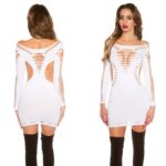 Robe gogo femme sexy et fashion LISANDRA couleur blanc