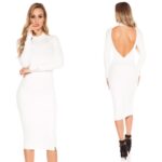 Robe Pull col rond femme fashion LANA couleur blanc