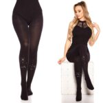 Collant avec strass tendance sexy ISABELLA couleur noir
