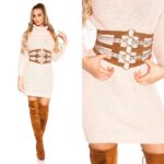 Ceinture corsage avec strass femme sexy VANNY couleur marron