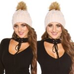 Bonnet femme tendance et fashion NOEMIE couleur rose