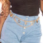 Ceinture femme fashion EDENA couleur or